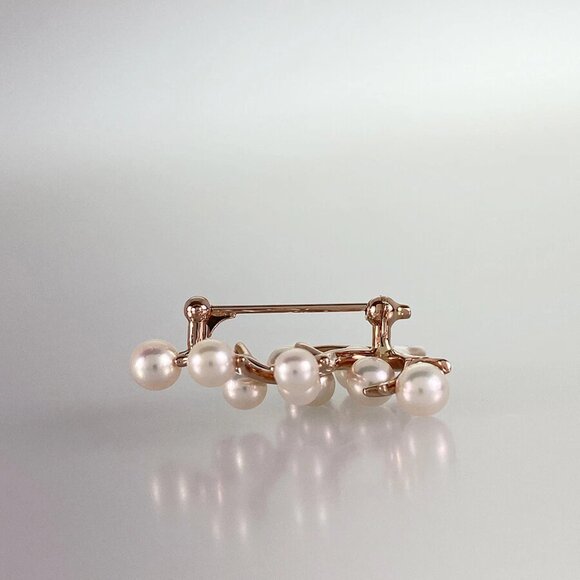 MIKIMOTO tree of happiness Rose gold Pearl Brooch - Picture 9 of 10